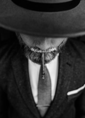 Foto op plexiglas Man met Hoed