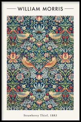 Walljar poster ingelijst - William Morris - Strawberry Thief