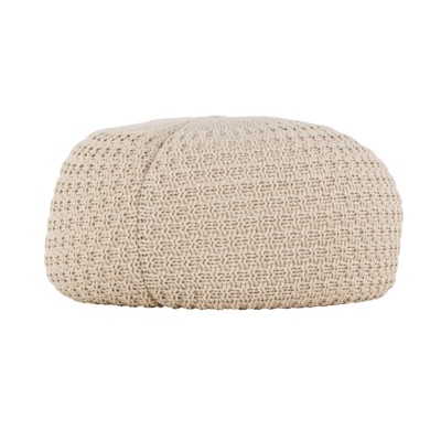 Gevlochten poef Sylvie