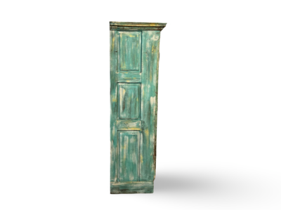 Glaskast 2 deur turquoise uniek