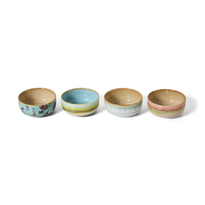 70s ceramics: dessert bowls, impression (set of 4)