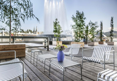 HAY Palissade Ottoman Hot Galvanised