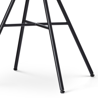 Stoffen eetkamerstoel Noa-Eef - zwart onderstel