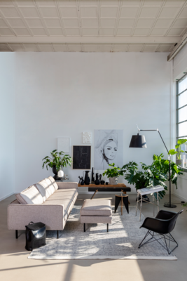 Loods 5 Design 4-zitsbank Slimm Stof Outside