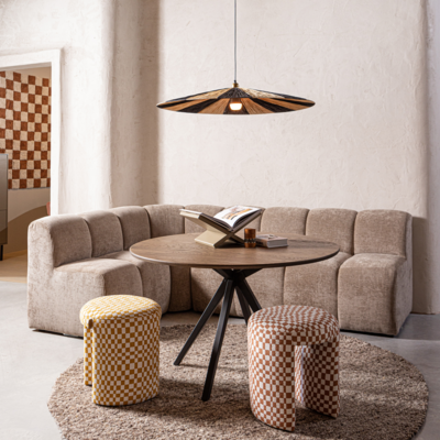 Mojo Eetbankje met rugleuning - Donkerzand