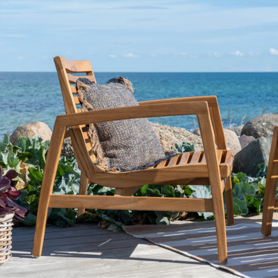 Houten tuin loungeset Tristan - 4delig - met zitkussens