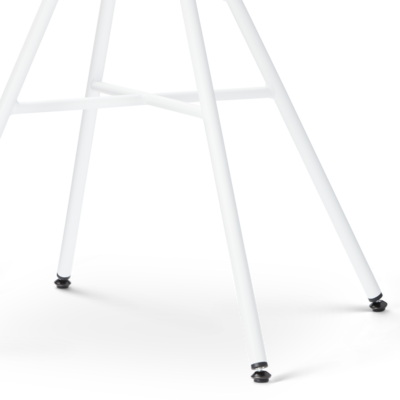 Stoffen eetkamerstoel Noa-Eef wit onderstel