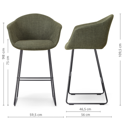 Nino-Otis - zwart onderstel - 75 cm