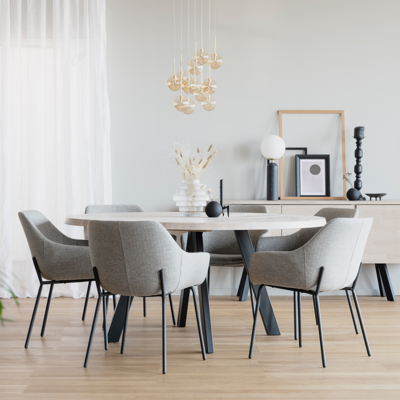 Eettafel Fred rond zwart