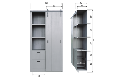 vtwonen Slide Kast Barn