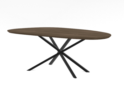 Firma Hout &amp; Staal Eettafel Leaf | Mikado frame | Deer Brown