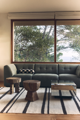 Striped woolen kelim cream (200x300cm)