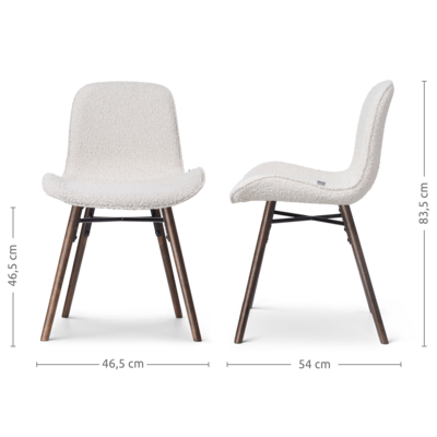 Eetkamerstoel Nena-Fé walnoot houten onderstel