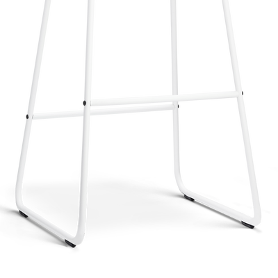 Barkruk Nino-Otis gestoffeerd wit onderstel met armleuningen (zithoogte 65 cm)