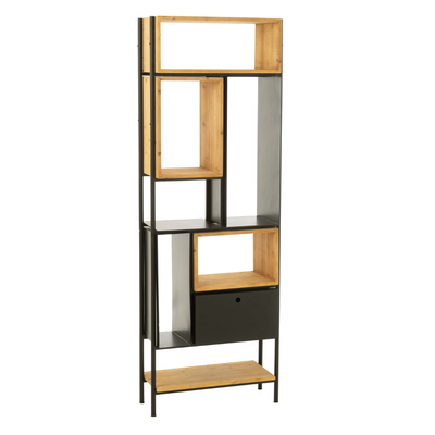 Vakkenkast Tina Zwart/Naturel