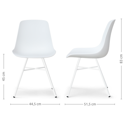 Tuinstoel Noa-Pip - wit onderstel