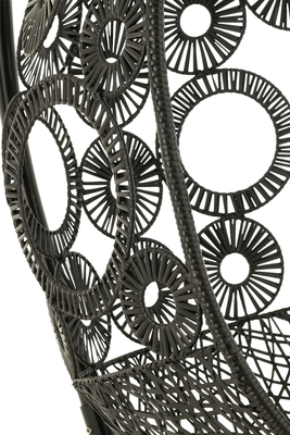 Hangstoel Bula incl. kussens Zwart	