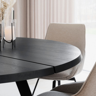 Eettafel Fred rond zwart