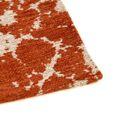 Eigentijds Cloud vloerkleed met interlaced patroon in rood en ivoor