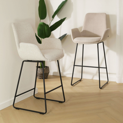 Barkruk Nino-Eef zwart onderstel