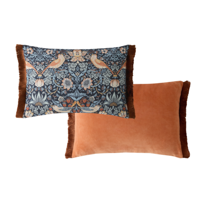 sierkussen william morris at home strawberry thief blue