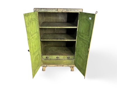 Kast ijzer 2 deurs en lades binnen in uniek