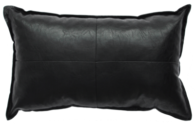Kussen leather zwart