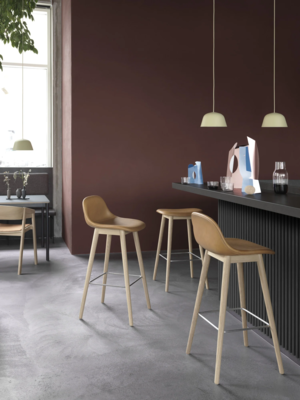 Muuto barkruk Fiber Bar Stool Wood Base