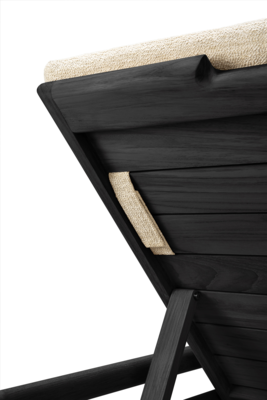 Ethnicraft - Outdoor - Teak Jack adjustable lounger - zwart