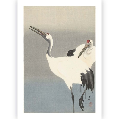 Poster Ohara Koson - Kraanvogel