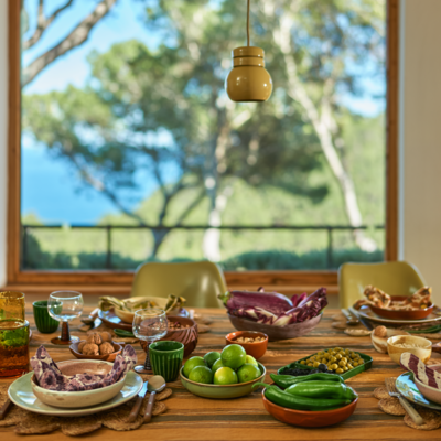 HKliving Dinner Plates - 70's Ceramics