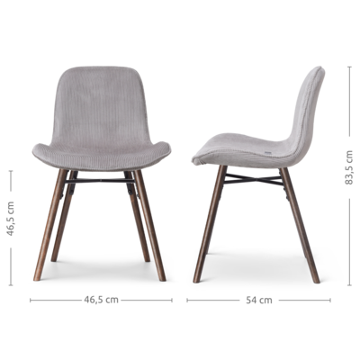 Eetkamerstoel Nena-Fé walnoot houten onderstel