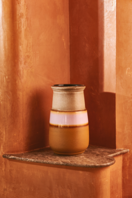 Grand floor vase caramel