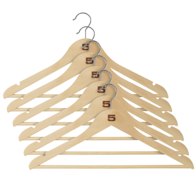 Kledinghangers hout - set van 24