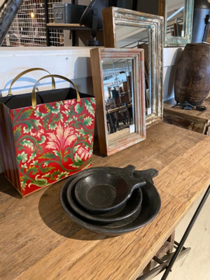 Hardsteen Chapati schaal zwart