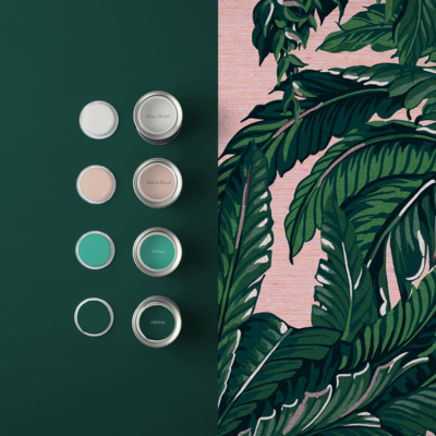 Graham &amp; Brown  vliesbehang  Daintree Palm Blush