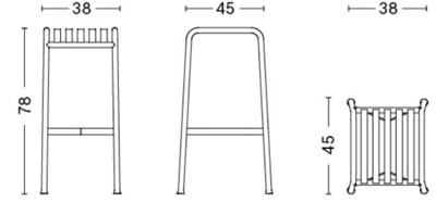 HAY barkruk Palissade