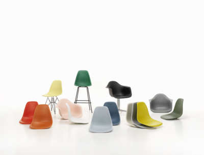 Vitra DSR RE eetkamerstoel wit onderstel