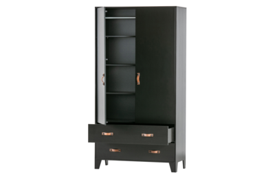 Garderobekast Dian grenen diep zwart [fsc]