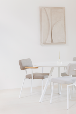 Studio HENK tafel Butterfly Rechthoekig - wit frame, hardwax light 3041