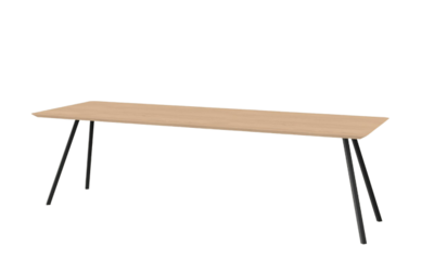 Studio HENK tafel Slim Co Rechthoekig, zwart frame - Smart Collectie