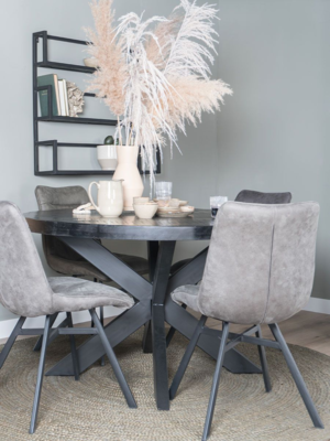 Eettafel Bob Rond Zwart ø150 cm