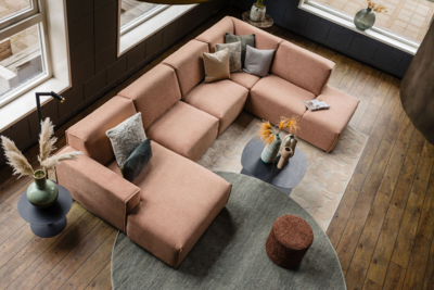 JaxxChoice modulaire hoekbank Kess powder