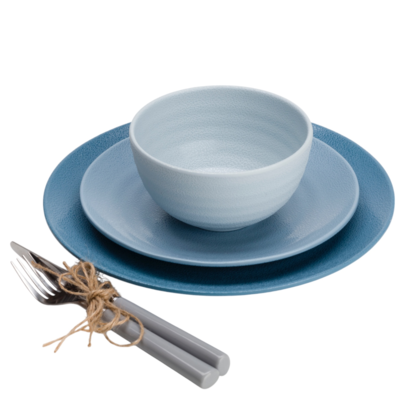 Flamefield Shades of Blue serviesset – 12-delig melamine