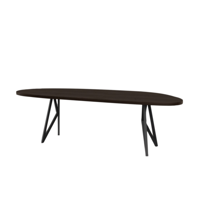 Studio HENK tafel Butterfly Blob - zwart frame, gerookte beits