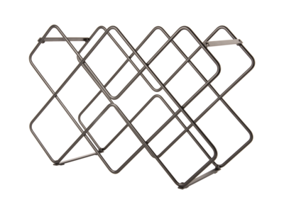 Wijnrek Diamonds ijzer zwart