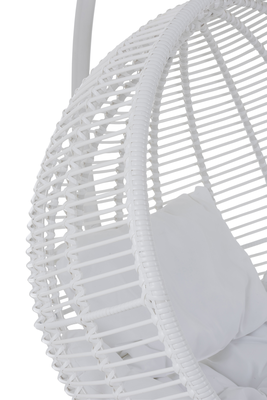 Hangstoel Rond staal Wit