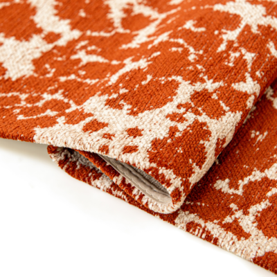 Eigentijds Cloud vloerkleed met interlaced patroon in rood en ivoor