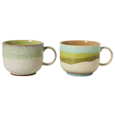 70s ceramics: tea cups, neo (set of 2)