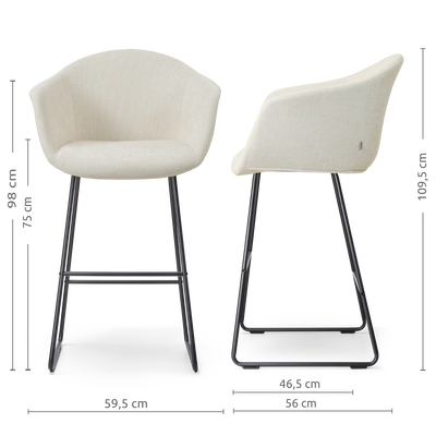 Nino-Otis - zwart onderstel - 75 cm